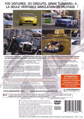 Gran Turismo 4 box cover back